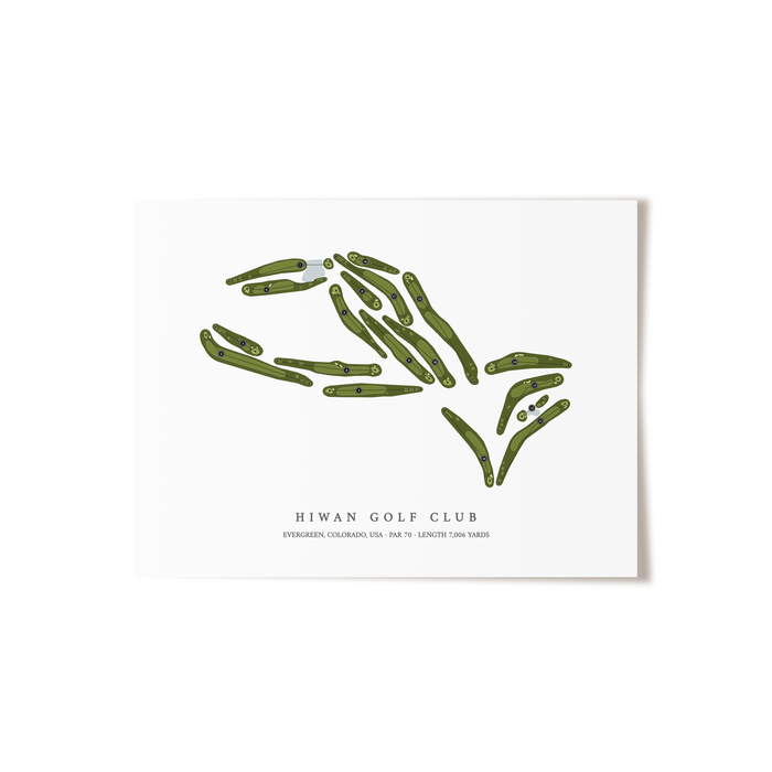 Hiwan Golf Club | Golf Course Map | Unframed