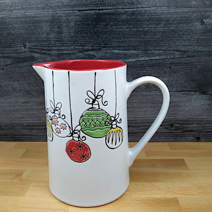 Holiday Christmas Pitcher Ornaments Decorative Embossed Home Deco by Blue Sky