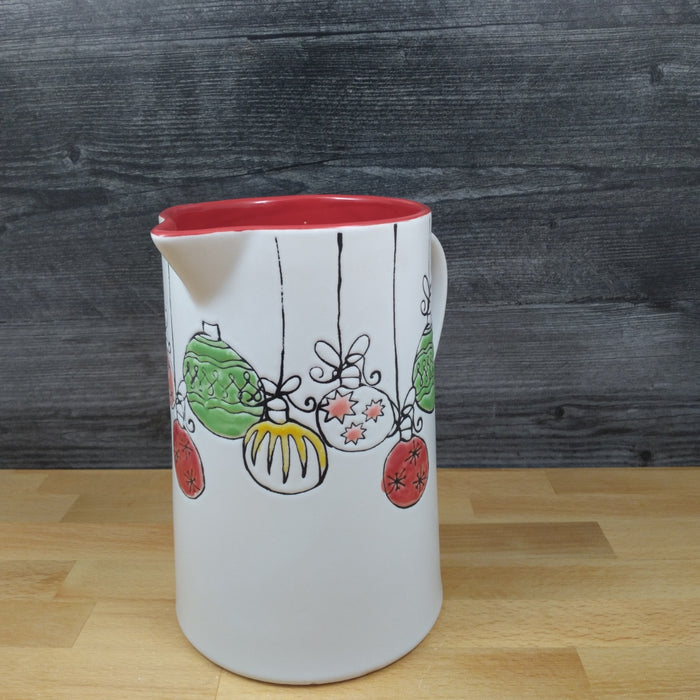 Holiday Christmas Pitcher Ornaments Decorative Embossed Home Deco by Blue Sky