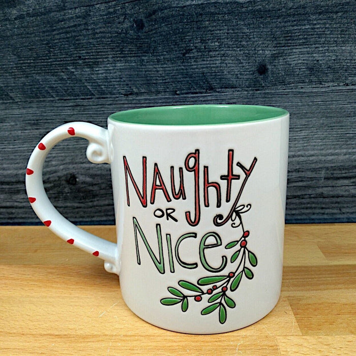 Holiday Coffee Mug Christmas Tea Cup 21oz 621ml Embossed Ceramics Blue Sky