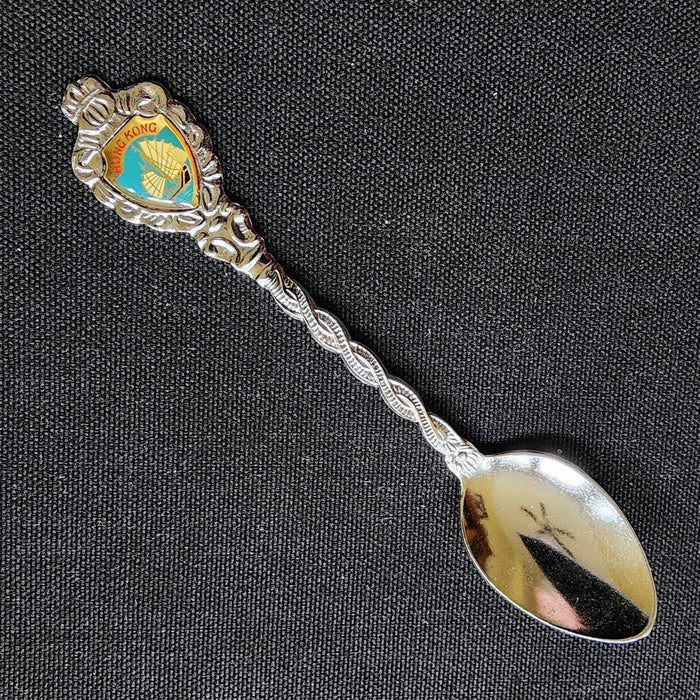 Hong Kong Collectible Souvenir Travel Spoon 4.75" Junk Chinese Sailing Ship VTG