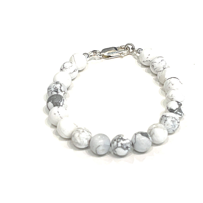 Howlite Gemstone Beaded Bracelet