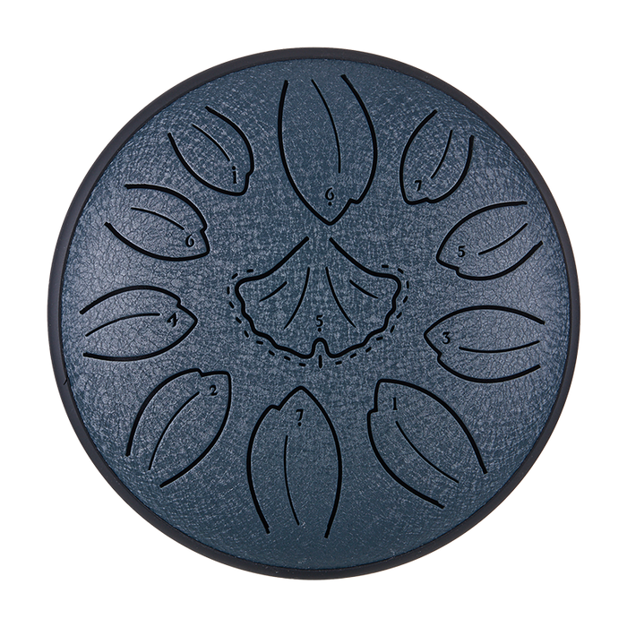 Huashu 11 notes 6" C5 Major Carbon Small Steel Tongue Drum For kids and Beginners - Golden Ginkgobiloba series