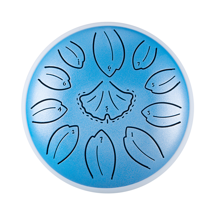 Huashu 11 notes 6" C5 Major Carbon Small Steel Tongue Drum For kids and Beginners - Golden Ginkgobiloba series