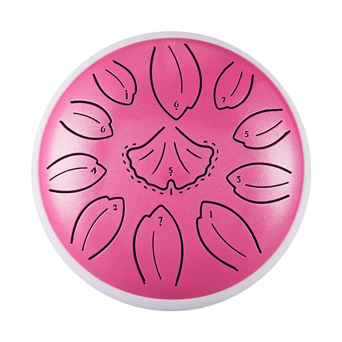 Huashu 11 notes 6" C5 Major Carbon Small Steel Tongue Drum For kids and Beginners - Golden Ginkgobiloba series