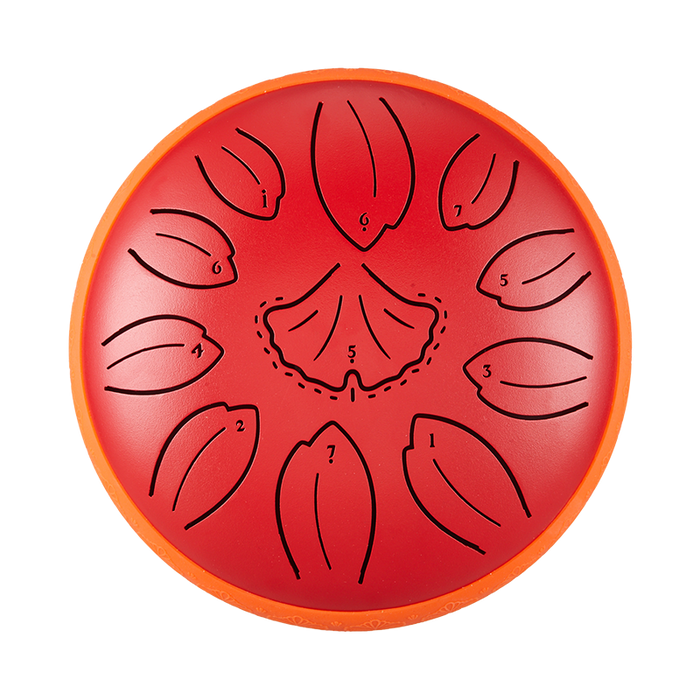 Huashu 11 notes 6" C5 Major Carbon Small Steel Tongue Drum For kids and Beginners - Golden Ginkgobiloba series