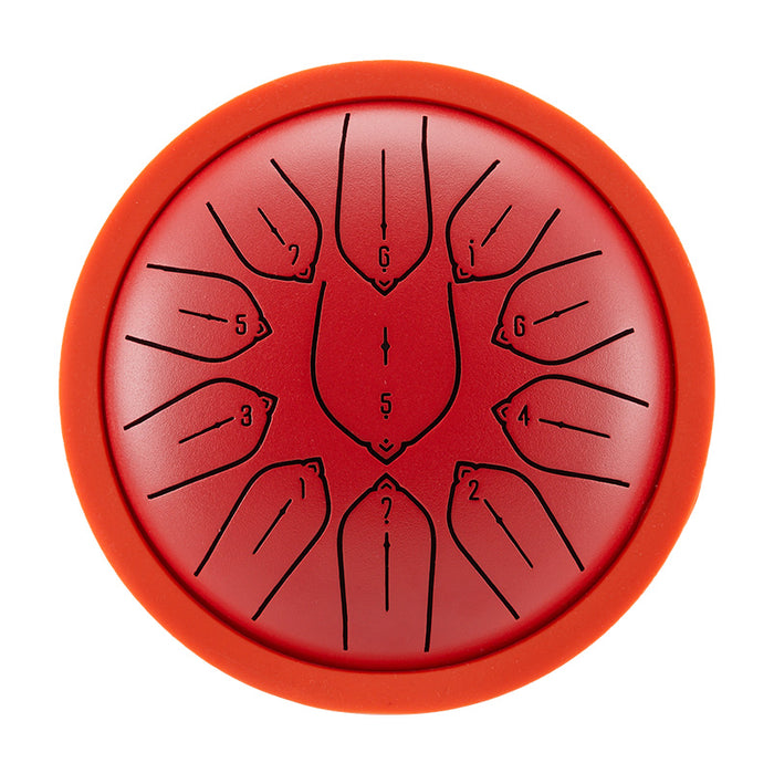 Huashu 11 notes 6 inch Small Carbon Steel Tongue Drum For Beginner and Kid - Harmonic Disc Drum