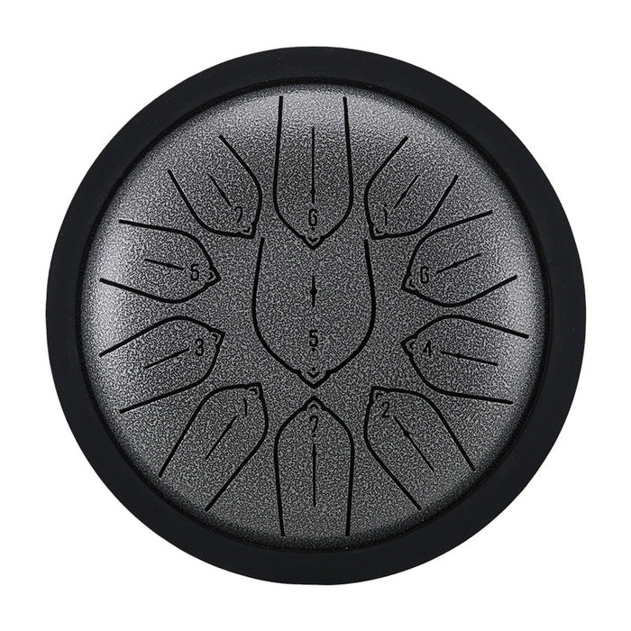 Huashu 11 notes 6 inch Small Carbon Steel Tongue Drum For Beginner and Kid - Harmonic Disc Drum