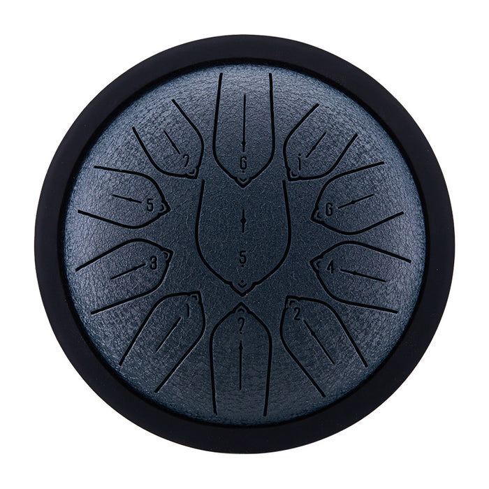 Huashu 11 notes 6 inch Small Carbon Steel Tongue Drum For Beginner and Kid - Harmonic Disc Drum