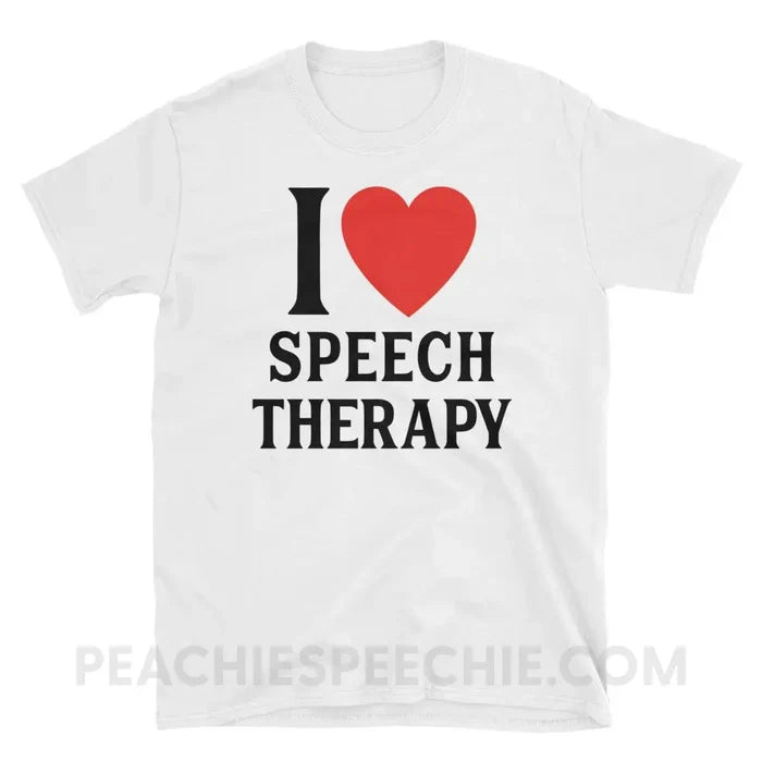 I Heart Speech Classic Tee - White / S - T-Shirts & Tops peachiespeechie.com
