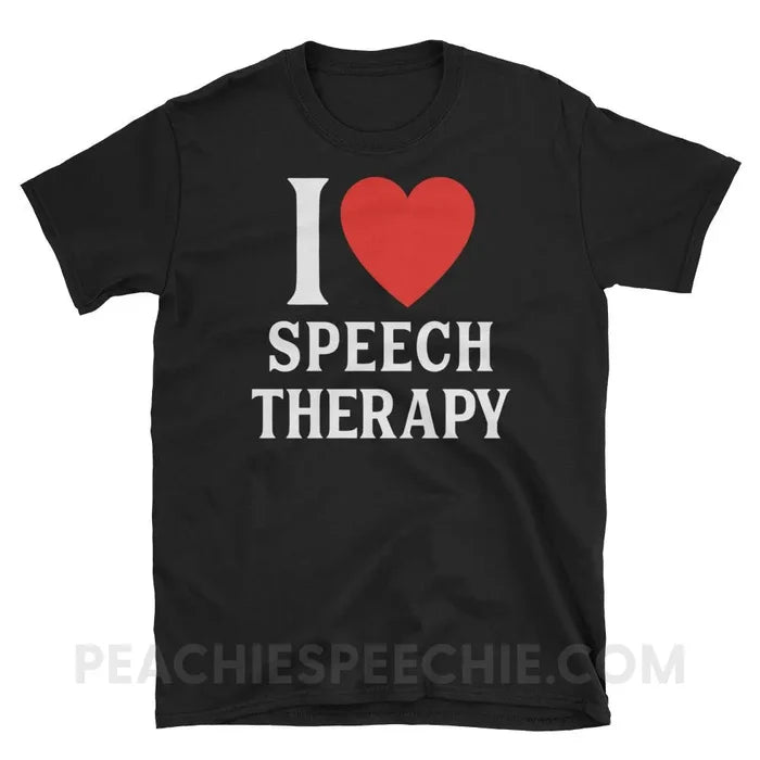 I Heart Speech Classic Tee - Black / S - T-Shirts & Tops peachiespeechie.com