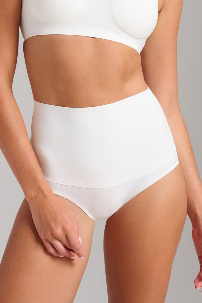 Invisible High Waist Shaping Brief - SIELLA - Color: White Blanc