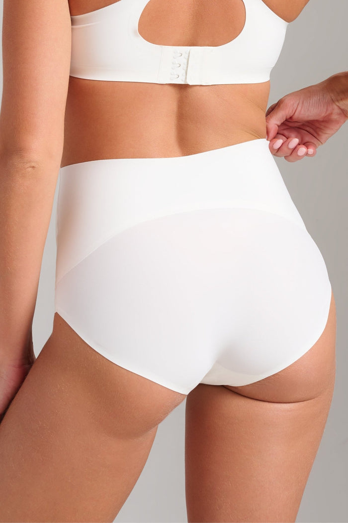 Invisible High Waist Shaping Brief - SIELLA - Color: White Blanc