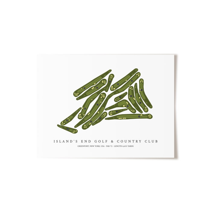 Island's End Golf & Country Club | Golf Course Map | Unframed