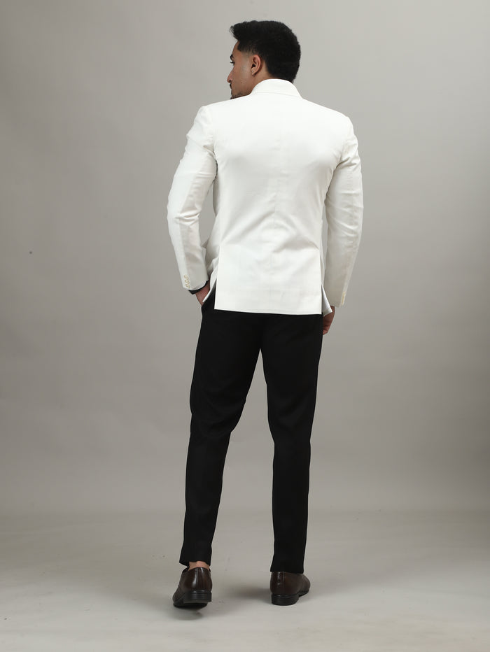 Ivory Celebration Blazer with Signature Pocket Detailing