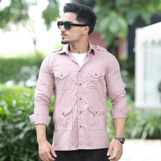 Jaipur Floral Print Hunting Style Shirt