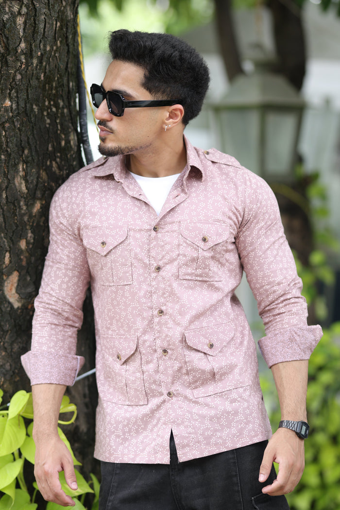 Jaipur Floral Print Hunting Style Shirt