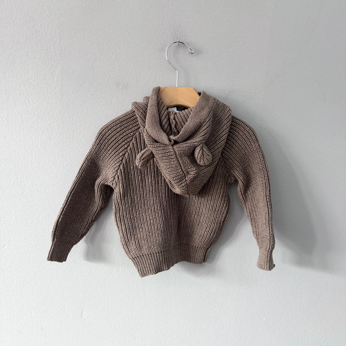 Jamie Kay / Brown ribbed cardigan / 6-12M