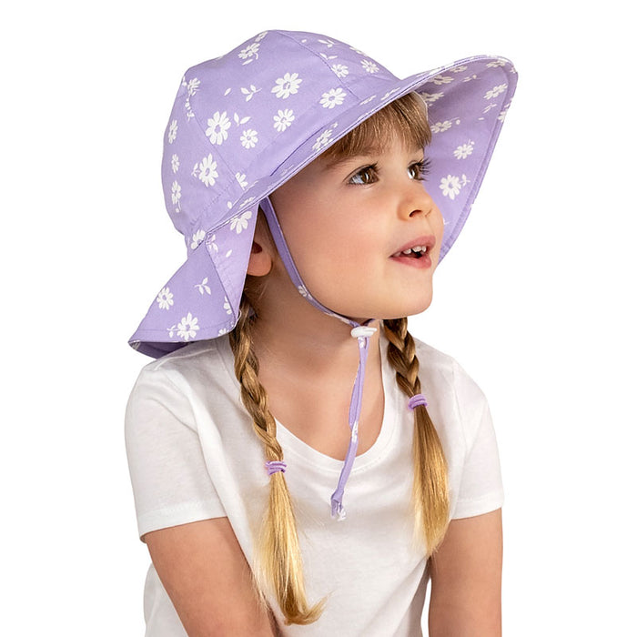 Jan & Jul Cotton Floppy Hat - Purple Daisy