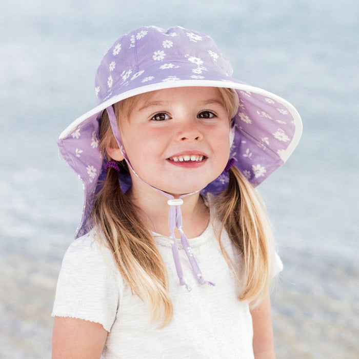 Jan & Jul Cotton Xplorer Hat - Purple Daisy
