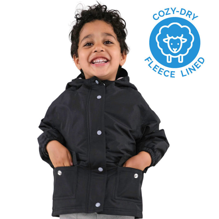 Jan & Jul Cozy-Dry Rain Jacket - Black
