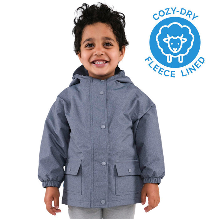 Jan & Jul Cozy-Dry Rain Jacket - Heather Grey