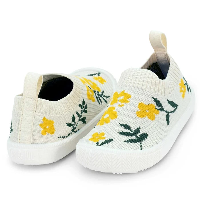 Jan & Jul Graphic Knit Shoes - Yellow Flower