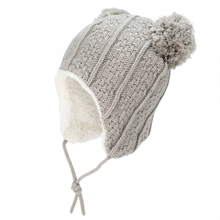 Jan & Jul Knit Bear Beanie - Grey Bear