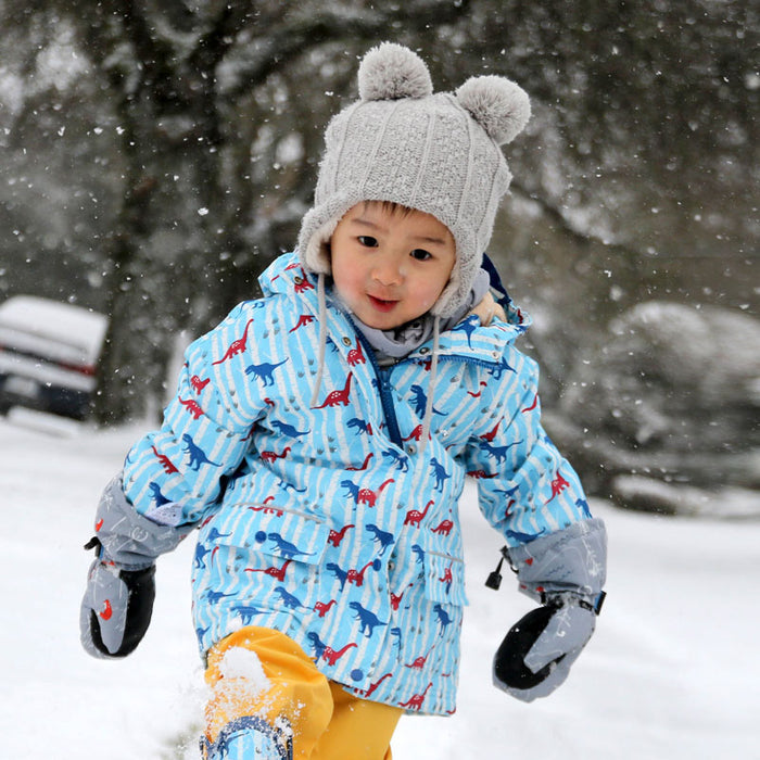 Jan & Jul Knit Bear Beanie - Grey Bear