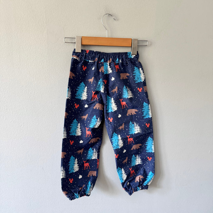 Jan & Jul / Navy x animal rain pants / 3T