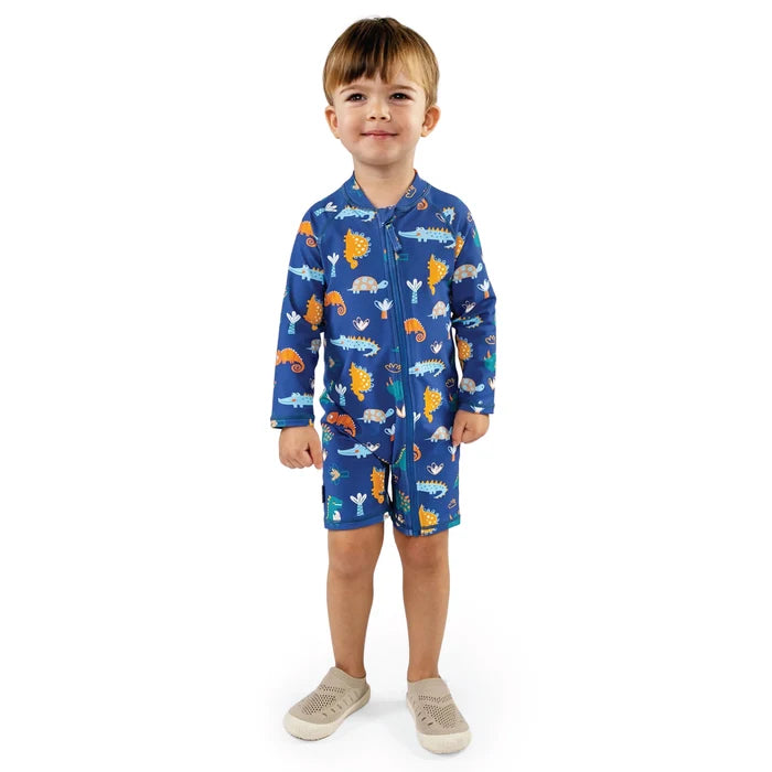 Jan & Jul Sun & Splash UV Jumpsuit - Dino Buddies