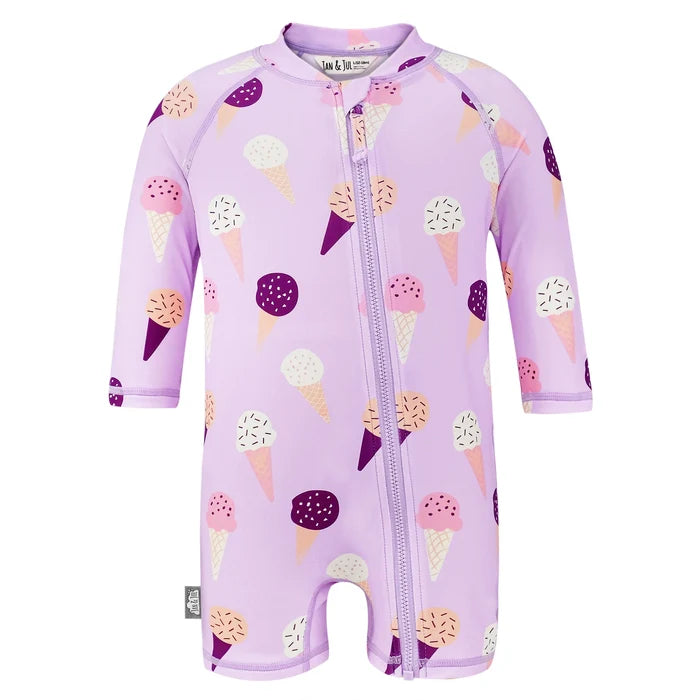 Jan & Jul Sun & Splash UV Jumpsuit - Lavender Ice Cream