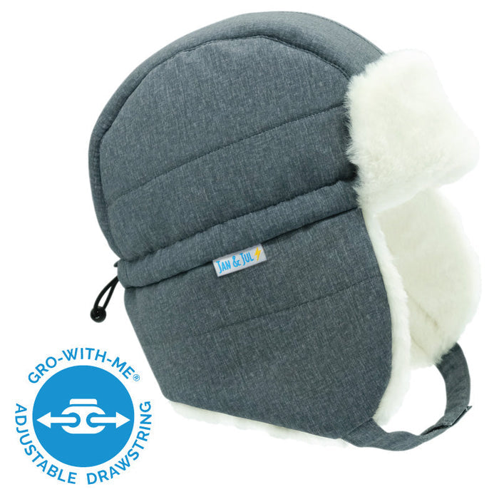 Jan & Jul Toasty-Dry Trapper Winter Hat - Heather Grey