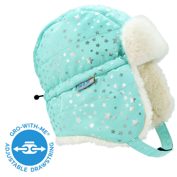 Jan & Jul Toasty-Dry Trapper Winter Hat - Mint Star