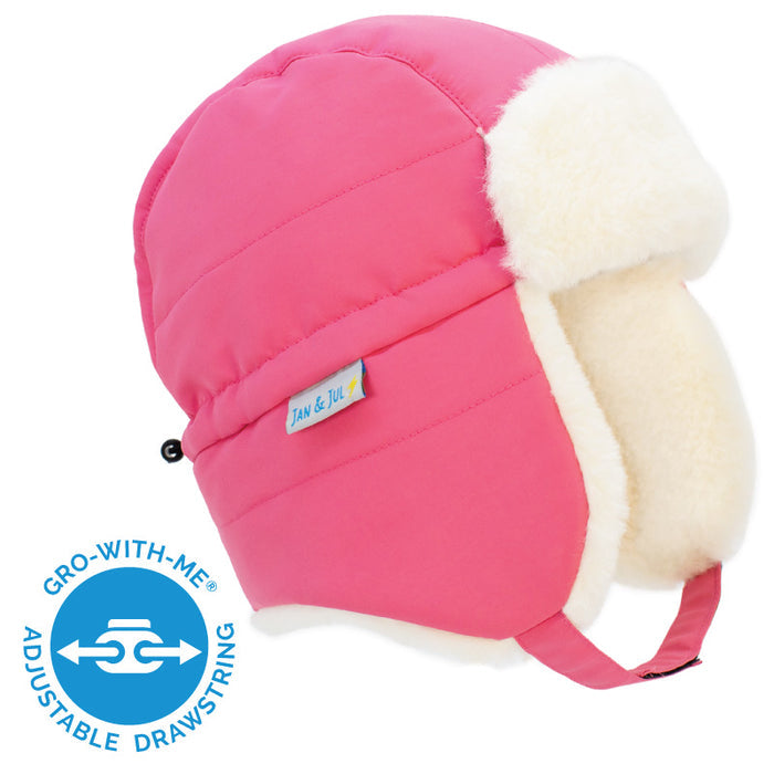Jan & Jul Toasty-Dry Trapper Winter Hat - Watermelon Pink
