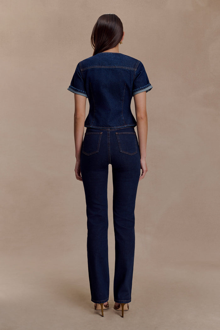 Janessa Skinny Denim Jeans- Indigo Blue