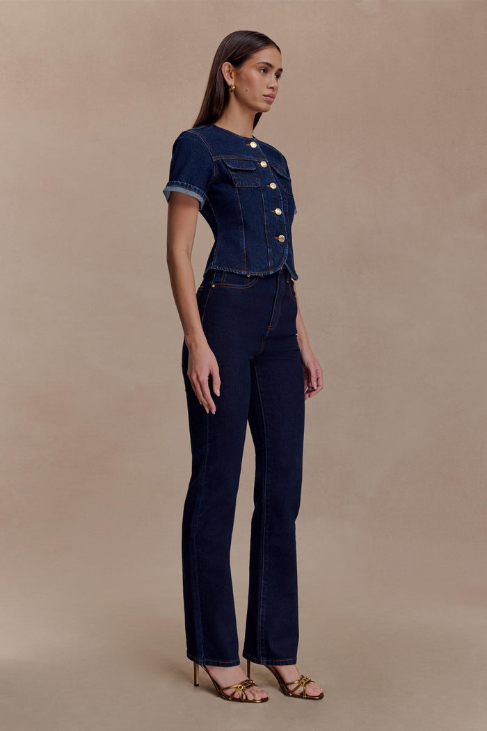 Janessa Skinny Denim Jeans- Indigo Blue