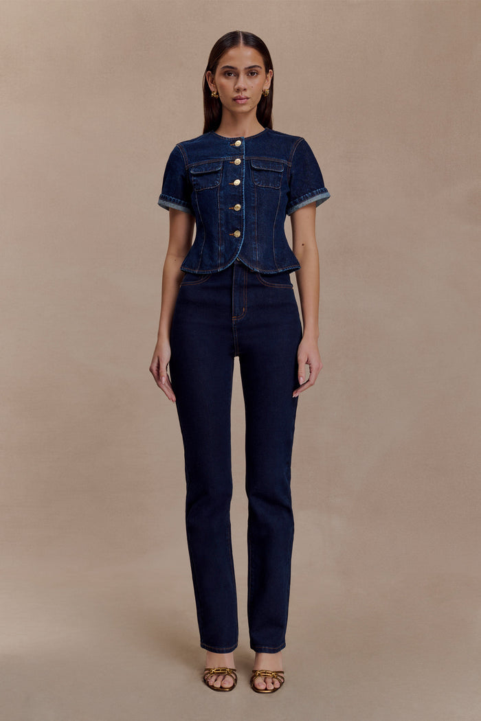 Janessa Skinny Denim Jeans- Indigo Blue