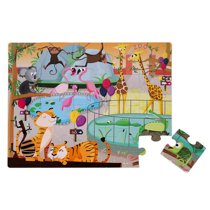 Janod 20pc A Day at the Zoo Tactile Puzzle