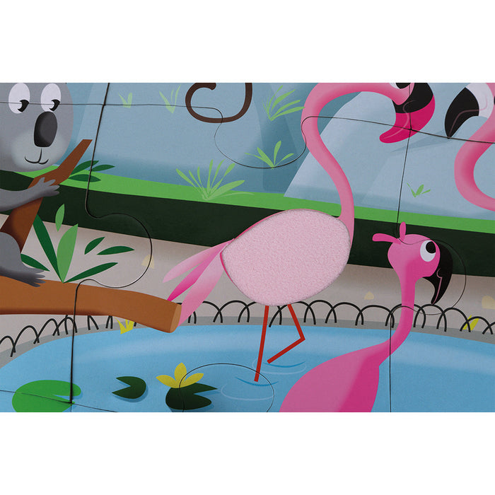 Janod 20pc A Day at the Zoo Tactile Puzzle