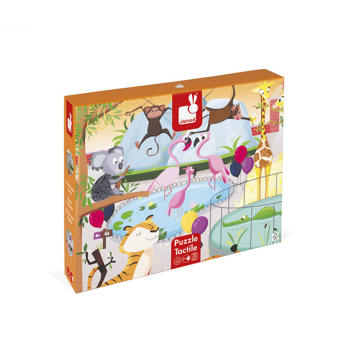 Janod 20pc A Day at the Zoo Tactile Puzzle