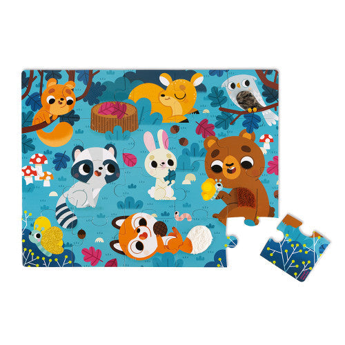 Janod 20pc Forest Animals Tactile Puzzle