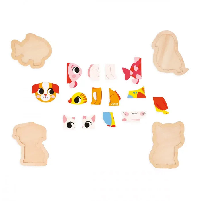 Janod 4 Progressive Puzzles - Pet