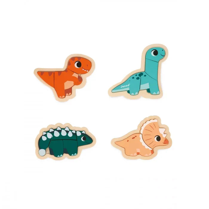 Janod 4 Progressive Puzzles Dino