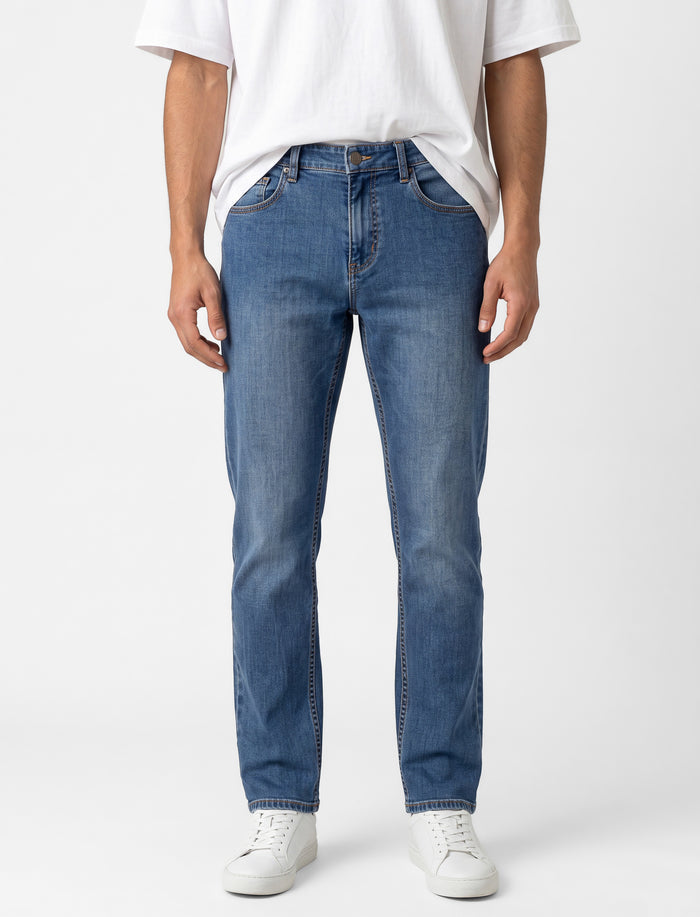 Jean à coupe décontractée pour homme