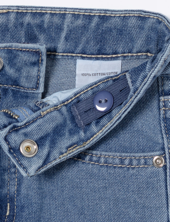 Jean à jambe droite en denim pour fille