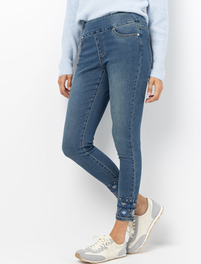 Jean à jambe droite en denim