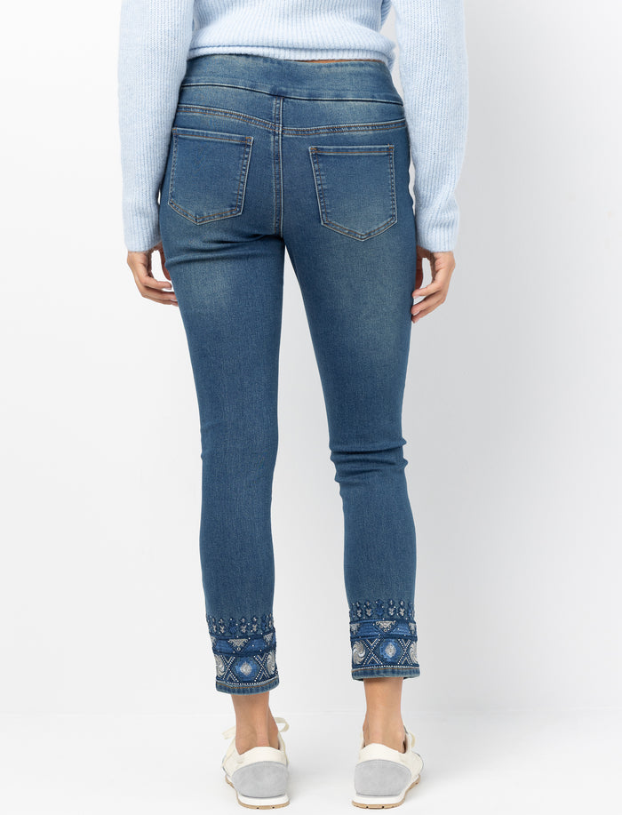 Jean à jambe droite en denim