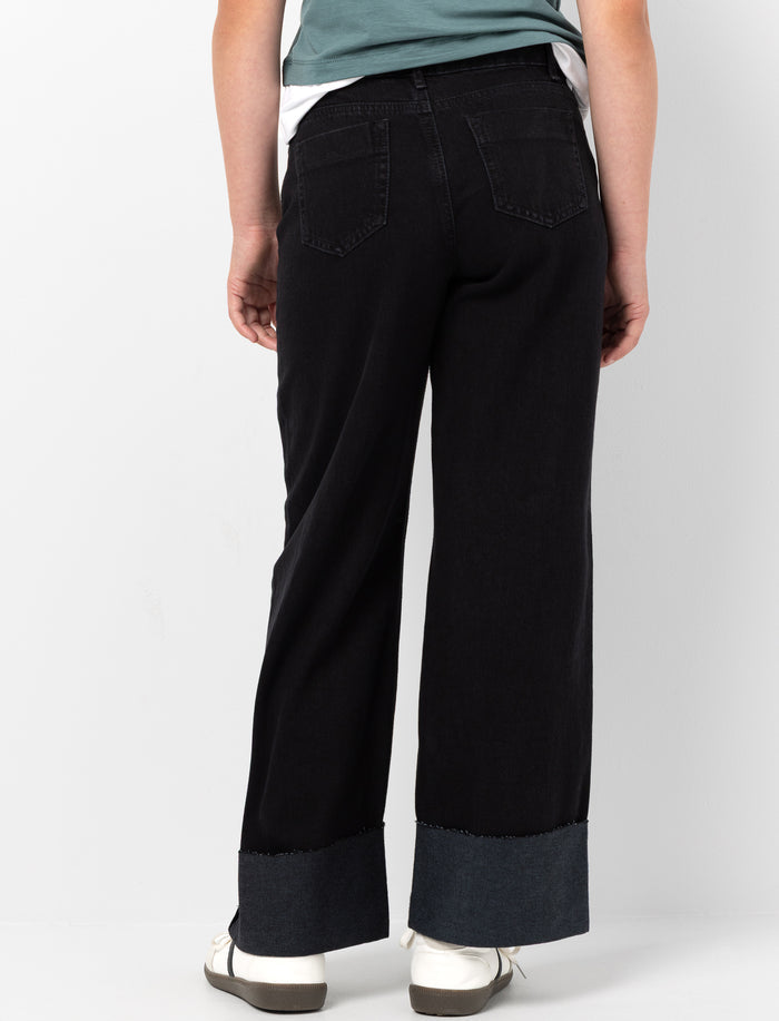 Jean à jambe large en denim pour fille