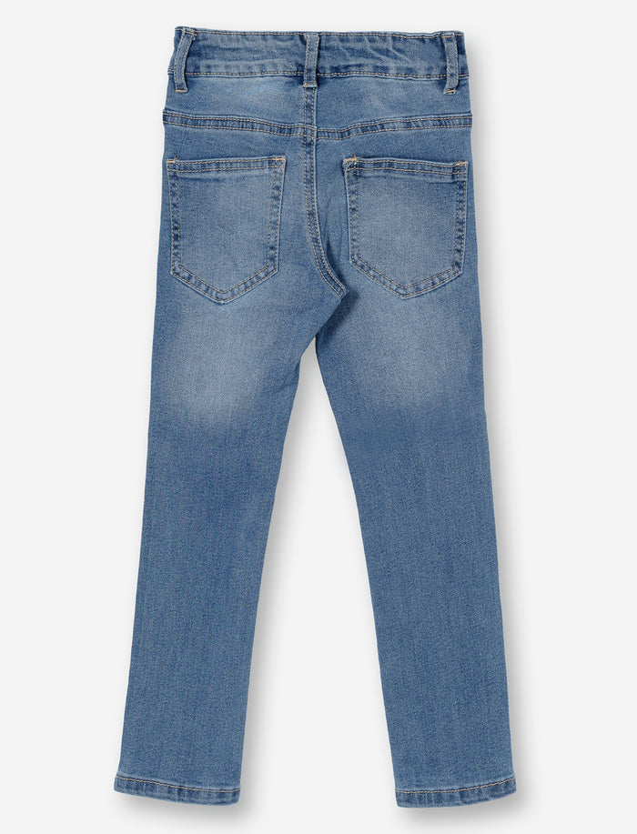 Jean étroit à broderie pour fille